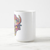 Mug démon de crâne de néon déplaisant (Centre)