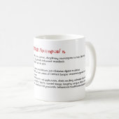 Mug Demon de Noël alpin Dictionnaire Krampus Art (Devant droit)