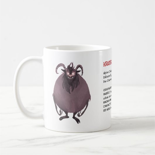 Mug Demon de Noël alpin Dictionnaire Krampus Art (Gauche)