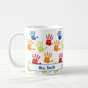 Mug d'empreinte manuelle colorée