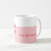 Mug d'encouragement du lapin rouge (Devant droit)
