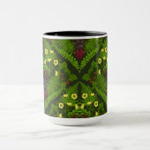Mug Dendroctones et fougères, feuilles verts (Centre)