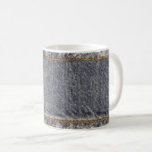 Mug Denim Blue Jeans : Décontracté Double Patch (Devant droit)