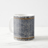 Mug Denim Blue Jeans : Décontracté Double Patch (Devant gauche)