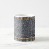 Mug Denim Blue Jeans : Décontracté Double Patch (Centre)