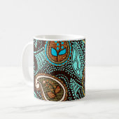 Mug Denim Paisley : Motif de texture de Jeans sans cou (Devant gauche)