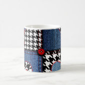 Mug Denim Patchwork : Motif en tissu transparent (Centre)