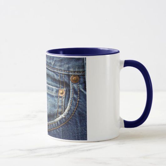 Mug Denim - poche de blue-jean (Droite)