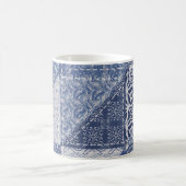 Mug Dénim Triangle Patchwork Texture Vintage. (Centre)