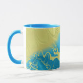 Mug DENISE ~ Zany 3D Fractal ~ Bleu Jaune 3D (Gauche)
