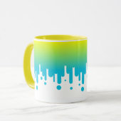 Mug Dénivelé jaune et vert (Devant gauche)