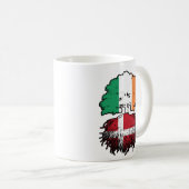 Mug Denmark Danish Irish Ireland Tree Roots Flag (Devant droit)