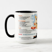 Mug DENNY'S STUBBY SAUSAGES Corgi Art Muse Recipe  (Gauche)