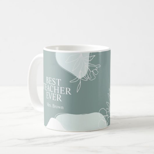 Mug d'enseignant personnalisé (Devant gauche)