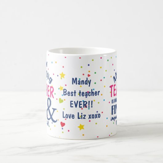 Mug d'enseignant personnalisé - 'Un enseignant vra (Centre)