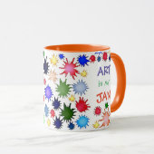 Mug d'enseignantes d'art, jambe d'art, cadeau à un (Devant droit)
