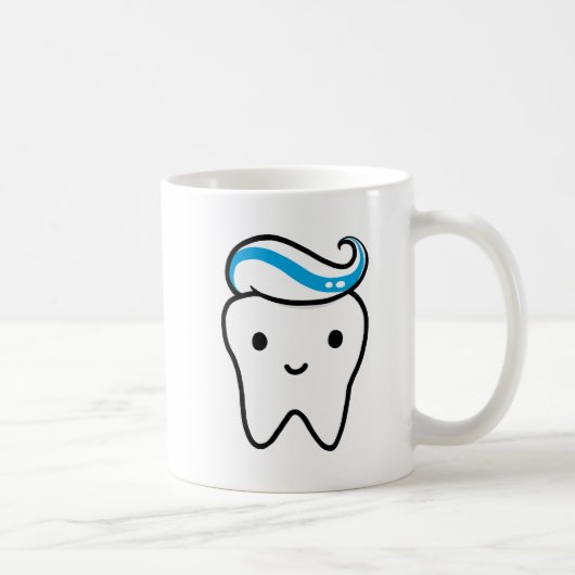 Mug Dent mignonne avec dentifrice Kawaii Molar (Droite)