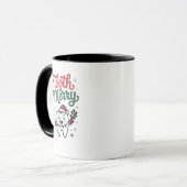 Mug Dent pour être joyeuse Dentiste Noël Xmas (Devant gauche)