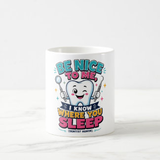 Mug Dentaire Drôle – Dessin Animé de Dent Souriant