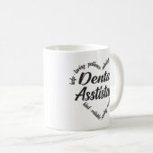 Mug Dental Assistant Heart Word Cloud (Devant droit)