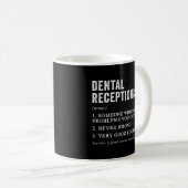 Mug Dental Receptionist Définition Dentiste Bureau Hum (Devant droit)
