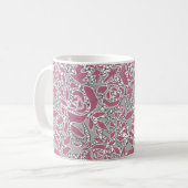 Mug Dentelle abstraite transparente romantique rétro v (Devant gauche)