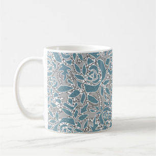Mug Dentelle abstraite transparente romantique rétro v