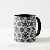 Mug Dentelle antique - noir et blanc (Devant droit)