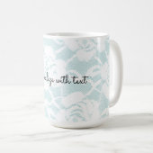 Mug Dentelle blanche rose de menthe (Devant droit)