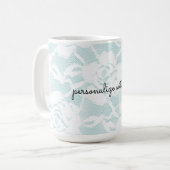 Mug Dentelle blanche rose de menthe (Devant gauche)