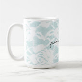 Mug Dentelle blanche rose de menthe (Gauche)
