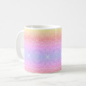 Mug Dentelle de séquence motif ombre rose or violet (Devant gauche)