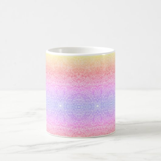 Mug Dentelle de séquence motif ombre rose or violet (Centre)