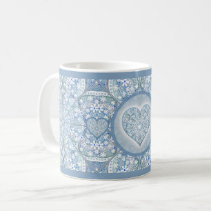 Mug Dentelle en céramique bleu clair