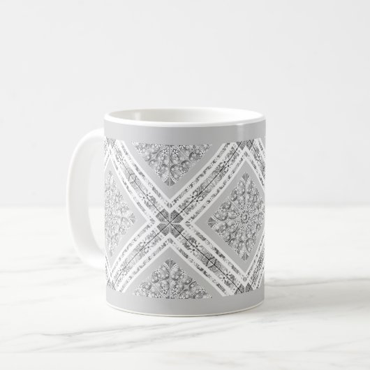 Mug Dentelle en céramique Gris (Devant gauche)