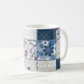 Mug Dentelle florale : Patchwork Arrière - plan sans c (Devant droit)