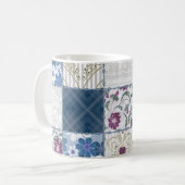 Mug Dentelle florale : Patchwork Arrière - plan sans c (Devant gauche)