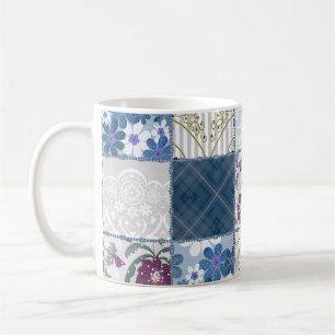 Mug Dentelle florale : Patchwork Arrière - plan sans c