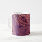 Mug Dentelle florale violette art IA (Devant gauche)