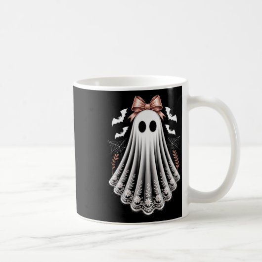 Mug Dentelle Ghost Coquette Bow Femmes Filles Hallowee (Droite)