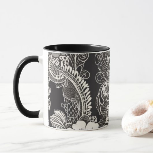 Mug Dentelle Harmonie Florale Musique (Avec donut)
