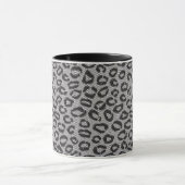 Mug Dentelle nette noire avec le motif de léopard sur (Centre)