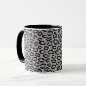 Mug Dentelle nette noire avec le motif de léopard sur (Devant gauche)