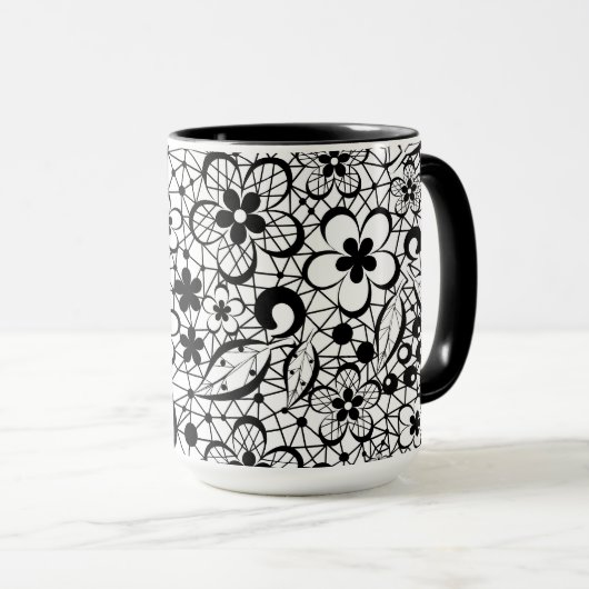 Mug Dentelle noire (Devant droit)