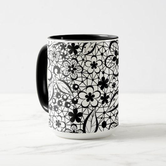 Mug Dentelle noire (Devant gauche)
