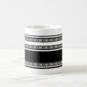 Mug Dentelle noire et blanche tressée et rayures horiz (Centre)