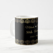 Mug Dentelle Or Et Coeur Argent (Devant gauche)