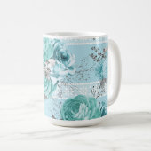 Mug Dentelle Rose bleue (Devant droit)