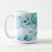 Mug Dentelle Rose bleue (Gauche)