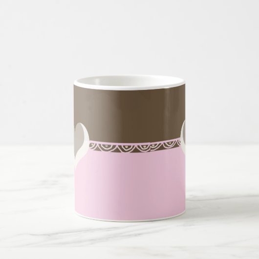 Mug Dentelle rose et chocolat (Centre)